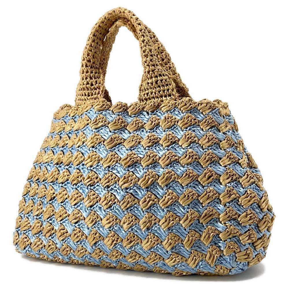Prada Canapa Raffia Handbag Tote - Picture 2 of 12